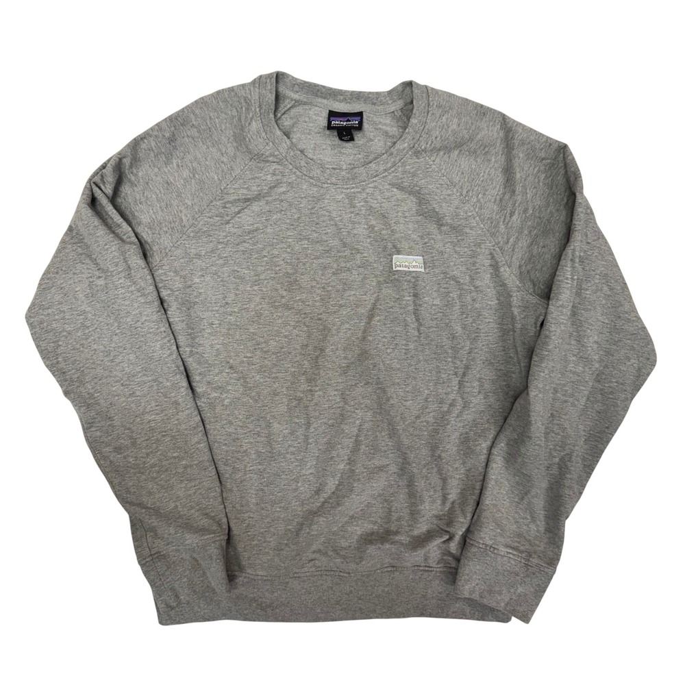 Patagonia Pastel P-6 Label Ahnya Crew Sweatshirt Grey Womens Large